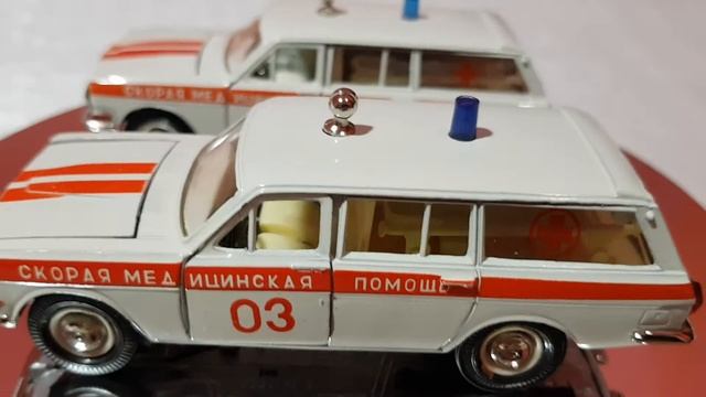 Масштабная модель ГАЗ 24, А24 "Скорая помощь" 1/43 СССР. смотреть онлайн