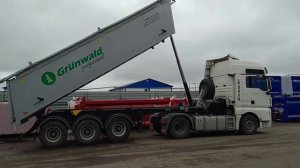 #САМОСВАЛЬНЫЙПОЛУПРИЦЕП #ГРУЗОПЕРЕВОЗКИ Отгрузка алюминиевого полуприцепа GRUNWALD 27 куб.м.