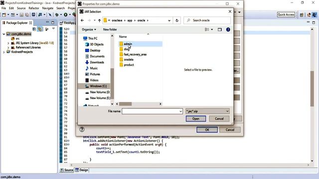 How to add Ojdbc6.jar/ojdbc12.jar to eclipse projct? Oracle Database to java eclipse connectivity смотреть онлайн