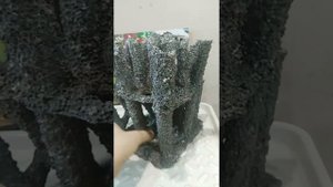 декорации для аквариума своими руками  , цемент  + пва + пенопласт + растворитель