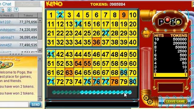 Pogo Games: Keno (Retired) смотреть онлайн