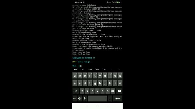 Como hacer un GENERADOR DE PAYLOAD en android usando la aplicación de TERMUX y unos códigos en BASH смотреть онлайн