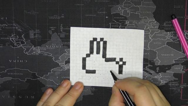 Как нарисовать зайчика по клеточкам? Учимся рисовать пискельку с Маринкой-картинкой