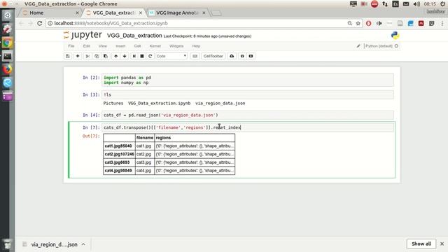VGG annotator getting data from json export смотреть онлайн
