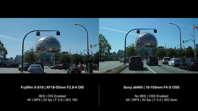 SNAPSHOT | Fuji X-S10 and Sony a6400 | Image Stabilization IBIS + OIS versus OSS | Drive Vancouver смотреть онлайн