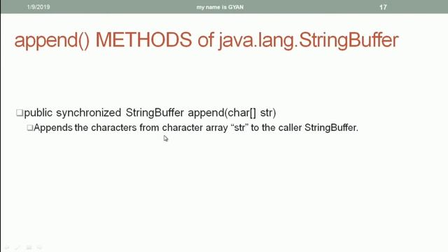 String API in Java | #33 | Various append() Methods of StringBuffer Class in Java