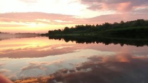 Идущий к рассвету р. Кия. Лодка Риф 335 нднд и мотор хайди 9.8.