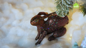 Текстильный заяц своими руками. Как сделать фигуру зайца из ткани. Подарок на Новый год 2024