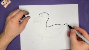 Как нарисовать Утку Легко / How  to draw  a Duck Easy