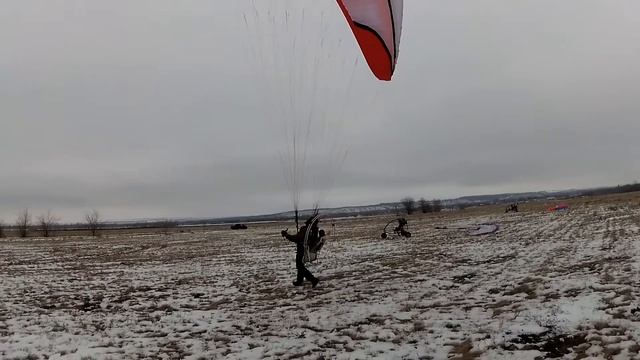 Парамотор взлёт и посадка
