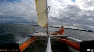 Катамаран Простор на одном поплавке! Балтийск