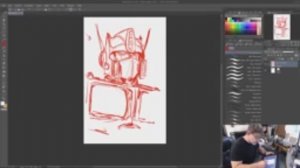 Фан арт Optimus Prime в Clip Studio Paint