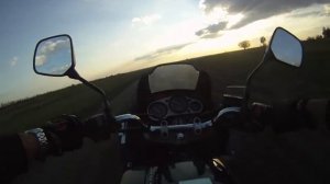 Прохват вечером по полевкам на Yamaha TDM 850