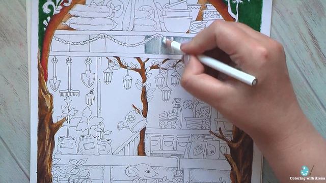 Gardener's House. Part 1 #Coloring in 'Nice Little Town 6' #adultcoloring #раскрашиваю #раскраска смотреть онлайн