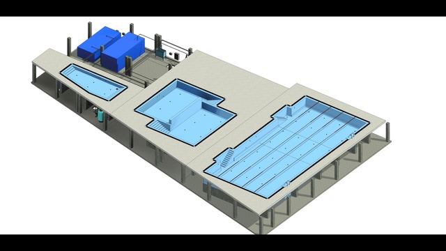 Строительство бассейна 3 D моделирование