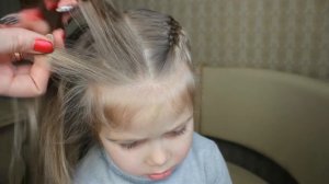 Hairstyle of two spikelets. Прическа из двух колосков