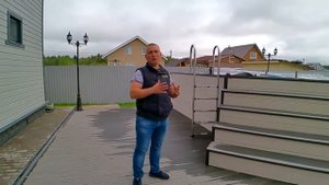 Бассейн на террасе ДПК металлокаркасе   / Терраса-ДПК