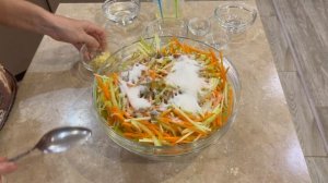 Хрустящий салат из кабачков на зиму!!! Рецепт проверенный годами!!!
