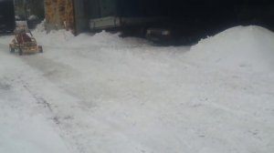 Перевернули самодельный мини багги зимой