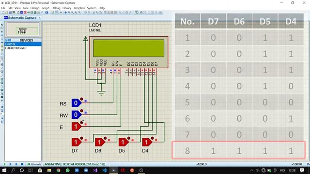 Rangkaian LCD 16 x 2 menggunakan Proteus 8 смотреть онлайн