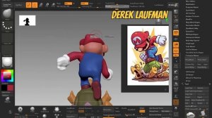 Super Mario Miniature Fanart - ZBrush Photoshop