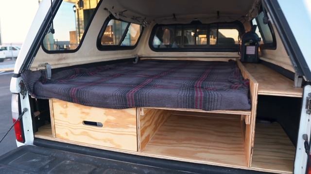 DIY Truck Bed Camper Build Tour | Building A Truck Bed Camper In My Toyota Tacoma смотреть онлайн