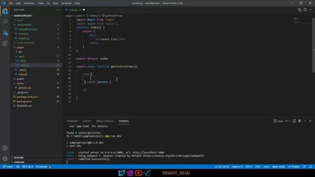 Project - 6 (Next JS Sample Project) || Brainy Bhai