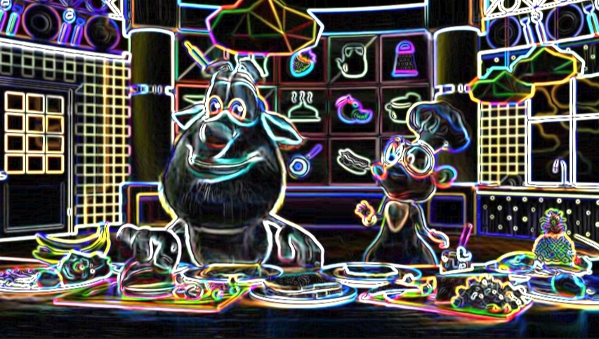 Анимационный мультфильм 3D: Буба с Мышонком готовят бутерброды