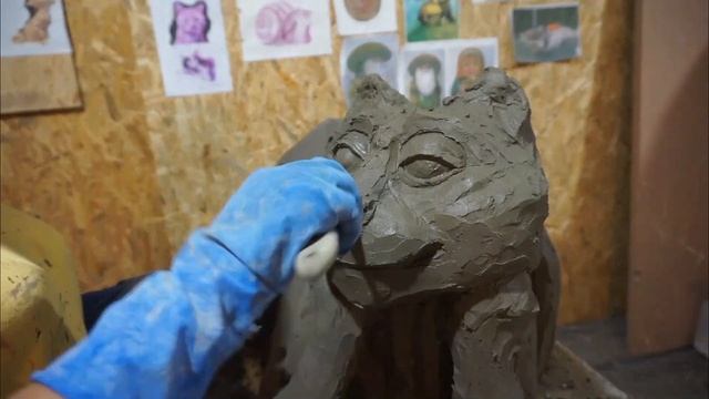 Садовая скульптура. Кот - улитка. Смешные коты. смотреть онлайн