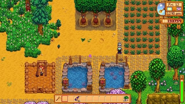 Stardew Valley 1.5 RETIRED SLOW Game Play 65 3rd Fish Pond! Role Playing Board Game! Egg Festival!