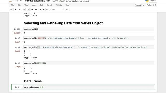 Data Science Tutorials- Module 3- Part 1 - Python Pandas Essentials for Data Science - 1 смотреть онлайн