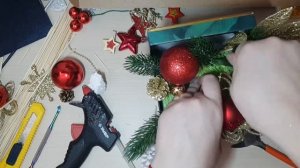 Новогодняя композиция в коробке.