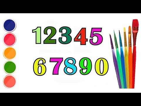 Учимся писать цыфры для детей / Bolalar uchun raqamlarni chizish