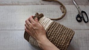 ?УДИВИТЕЛЬНАЯ ИДЕЯ ПЕРЕРАБОТКИ 5 ЛИТРОВОЙ БУТЫЛКИ?КОРЗИНА СВОИМИ РУКАМИ. ПОДЕЛКИ ИЗ ДЖУТА И БУТЫЛКИ