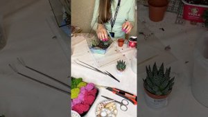 Как сделать флорариум с водоемом. Индивидуальный МК. #флорариум #суккуленты #творчество #подарки
