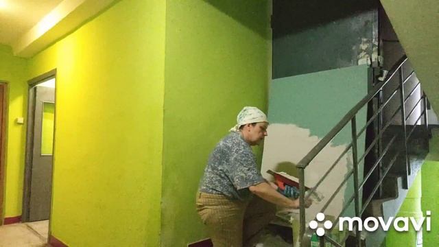 Шаг 2, штукатурка по гладилке