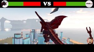 New Argo vs Destoroyah Fight With Healthbars - Kaiju Universe Roblox 4K