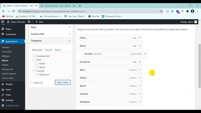 How to add category to menu. | WordPress Tutorials in Hindi\Urdu смотреть онлайн