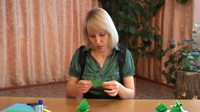 Веселые лягушата из бумаги. смотреть онлайн