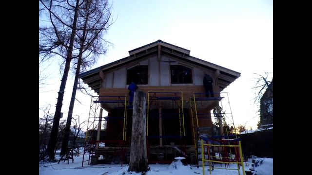 Монтаж дома 129 кв.м. по проекту заказчика. смотреть онлайн