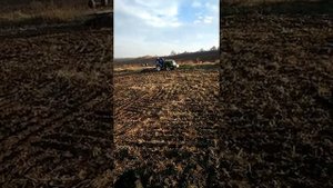 Работа самодельной дисковой бороны.