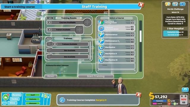 Two Point Hospital - Pebberley Island #19 -  Keeping A High Cure Rate With More Patients смотреть онлайн