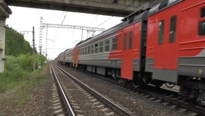 Электропоезд ЭД4М-0421 перегон Михнево - Барыбино