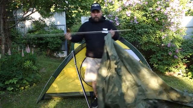 Моя старая палатка: Одиссей от "Снаряжения" треккинговая двухместная с оригинальной конструкцией смотреть онлайн