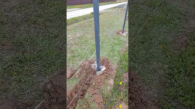 ?Установка забора совет как установить столбы по шнурке? забор