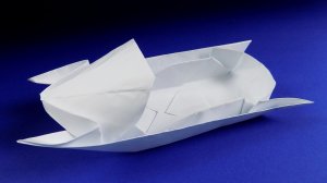 How to make a paper snowmobile. Origami snowmobile