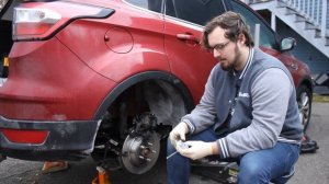 How To Replace Rear Disc Brakes On A 2017 Ford Escape - Burnout Tutorials