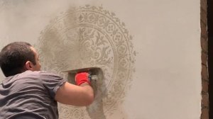 ТРАФАРЕТ ДЛЯ СТЕН. БОЛЬШОЙ трафарет мандалы на стену. Как стыковать орнамент?