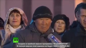 жители села Бельго задают вопрос президенту, 2014 год