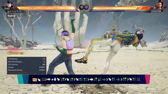 Tekken 8 ▰ REINA combo guide basic to advance level 142+ damage  ▰ all in 1 combos #faadugamer